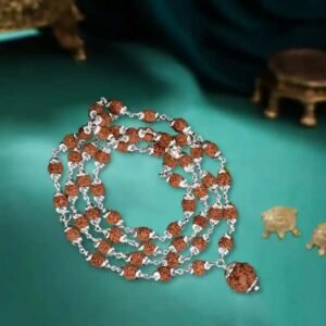 4 Mukhi Rudraksha Mala in Silver